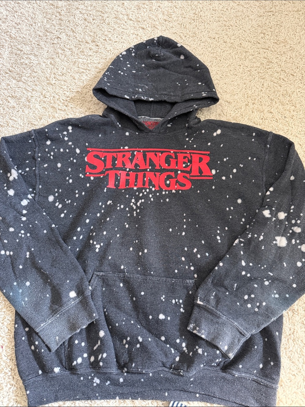 Stranger Things Black Splatter Pullover Hoodie
